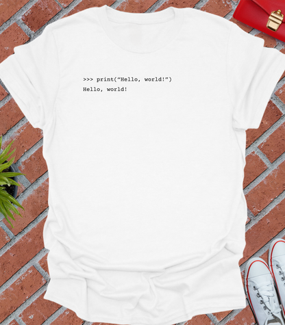 print("Hello, world!")