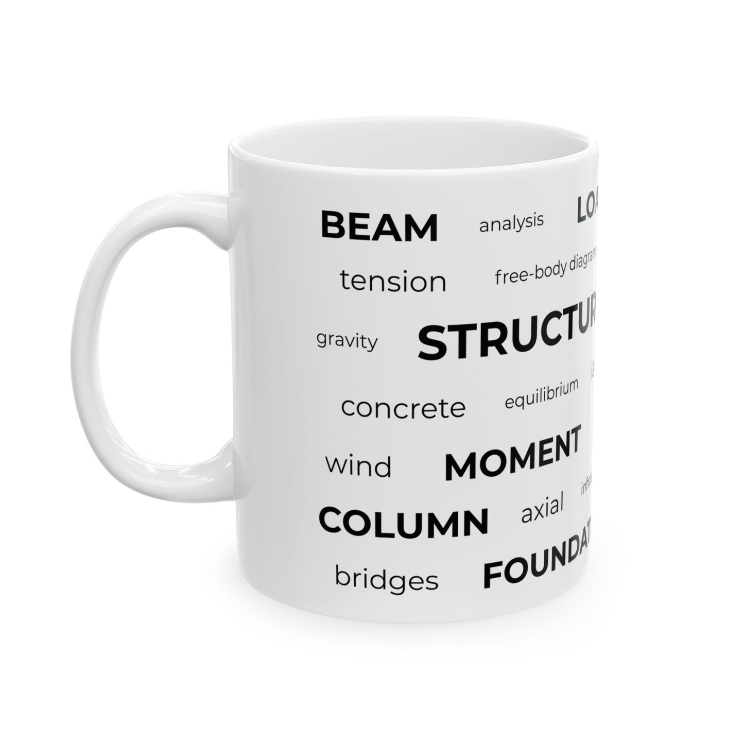 Structural Engineer Word Cloud Mug