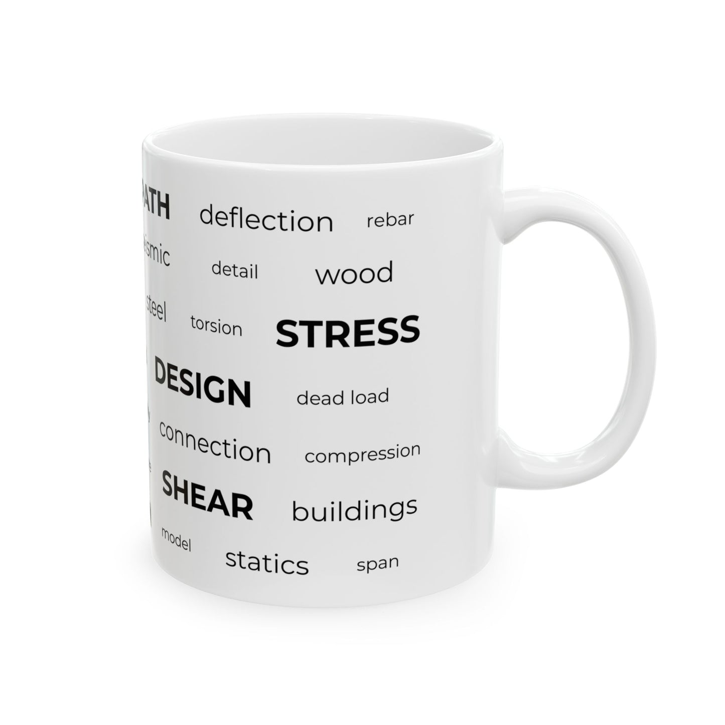 Structural Engineer Word Cloud Mug