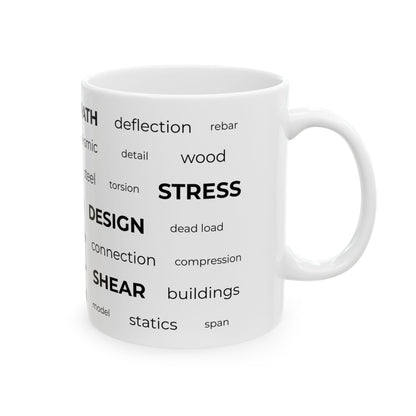 Structural Engineer Word Cloud Mug