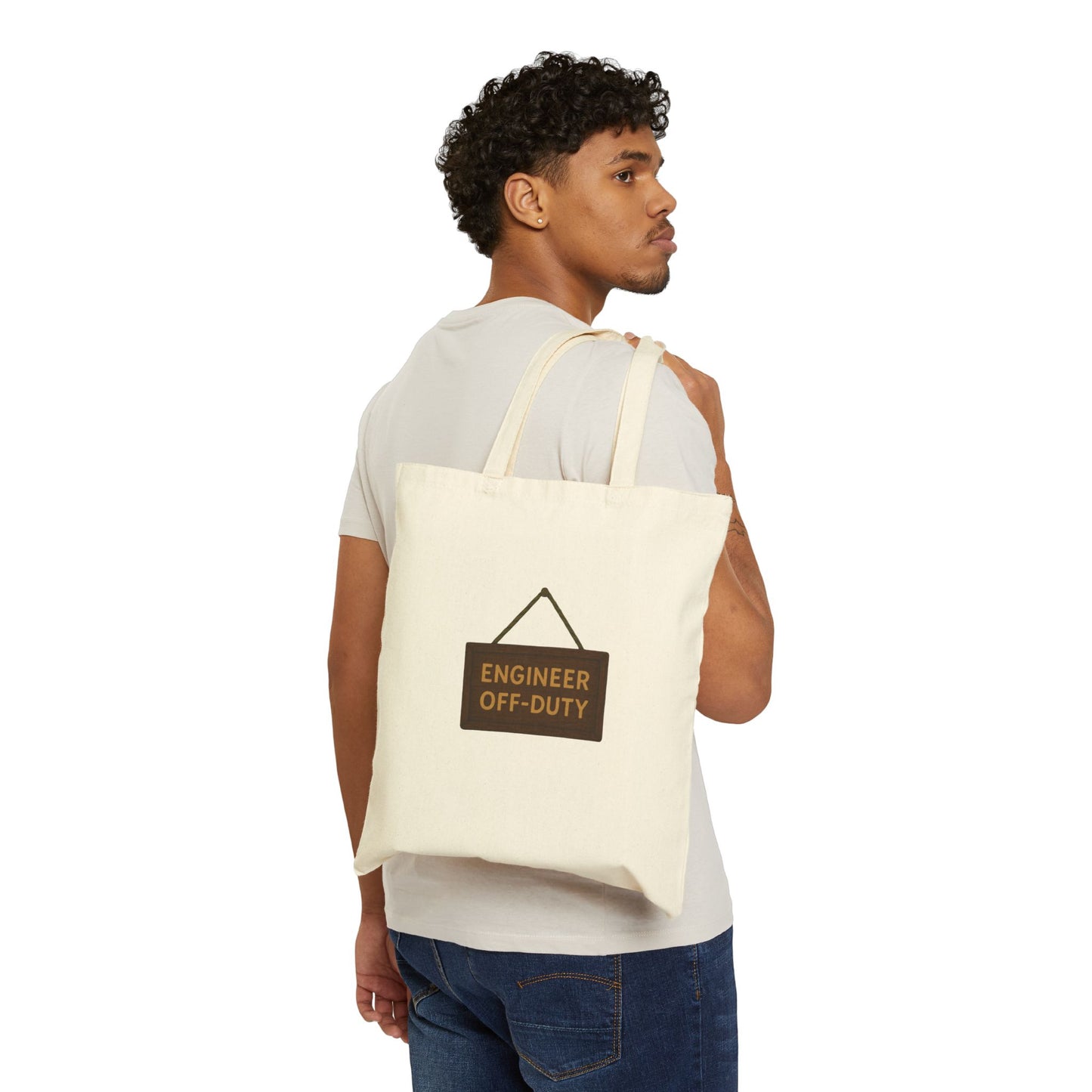 Engineer Off-Duty Woodencore Cotton Canvas Tote Bag