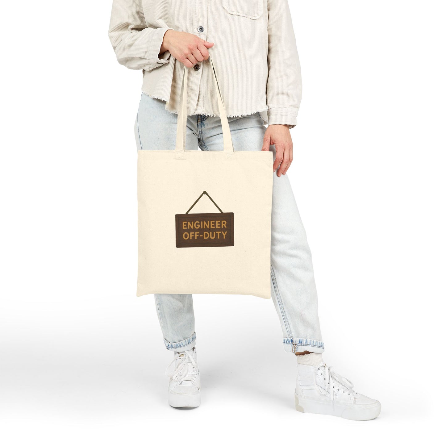 Engineer Off-Duty Woodencore Cotton Canvas Tote Bag