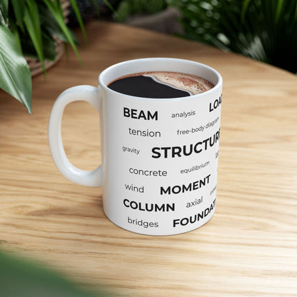 Structural Engineer Word Cloud Mug