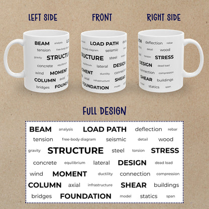 Structural Engineer Word Cloud Mug