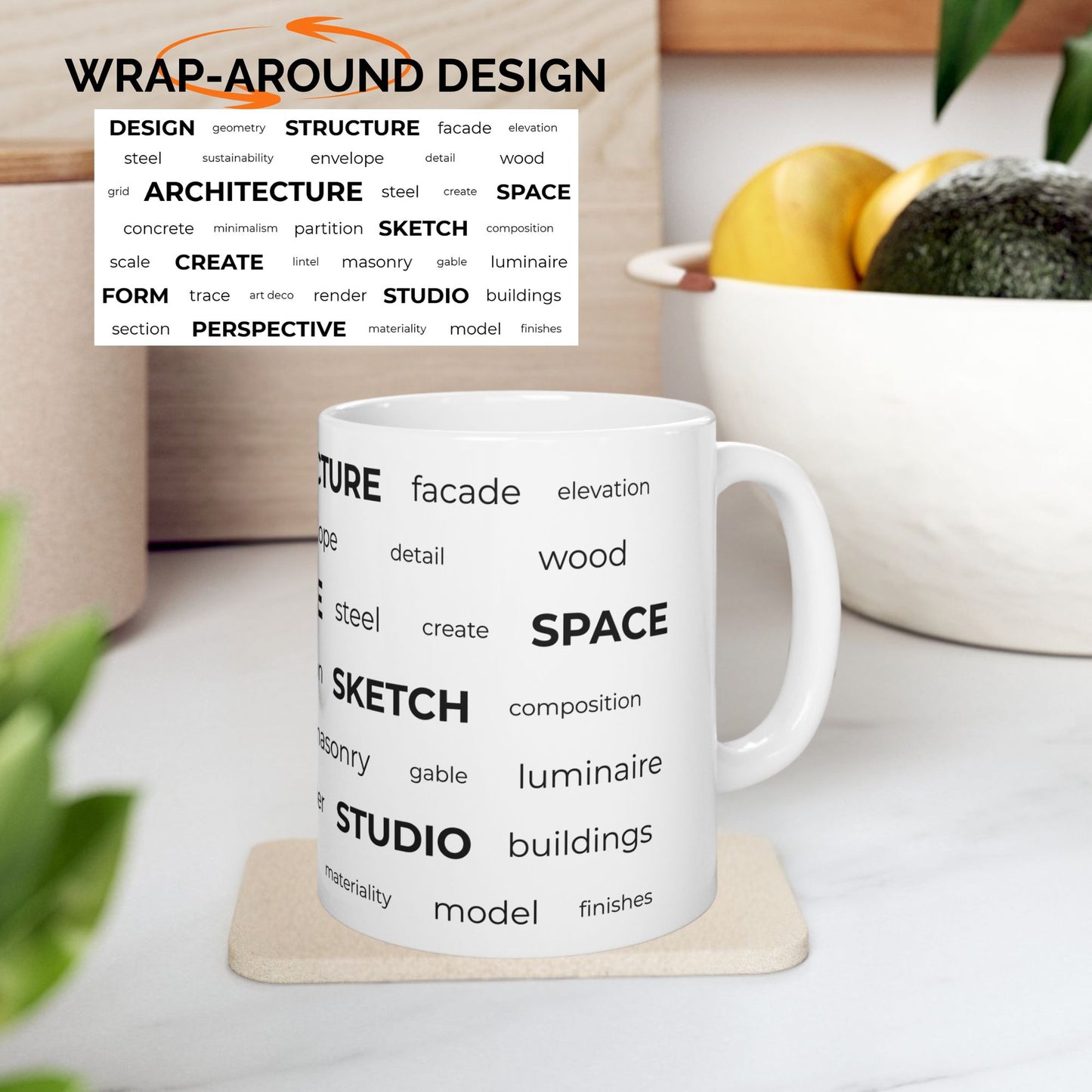 Architect Engineer Word Cloud Mug