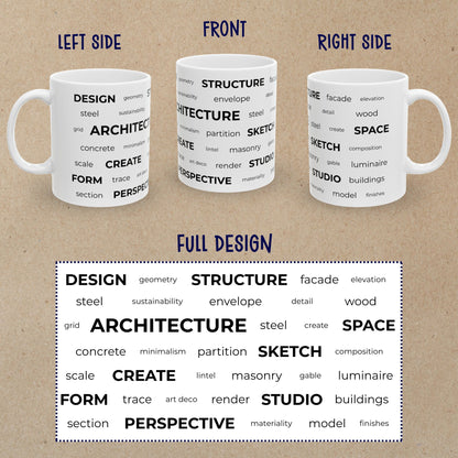 Architect Engineer Word Cloud Mug