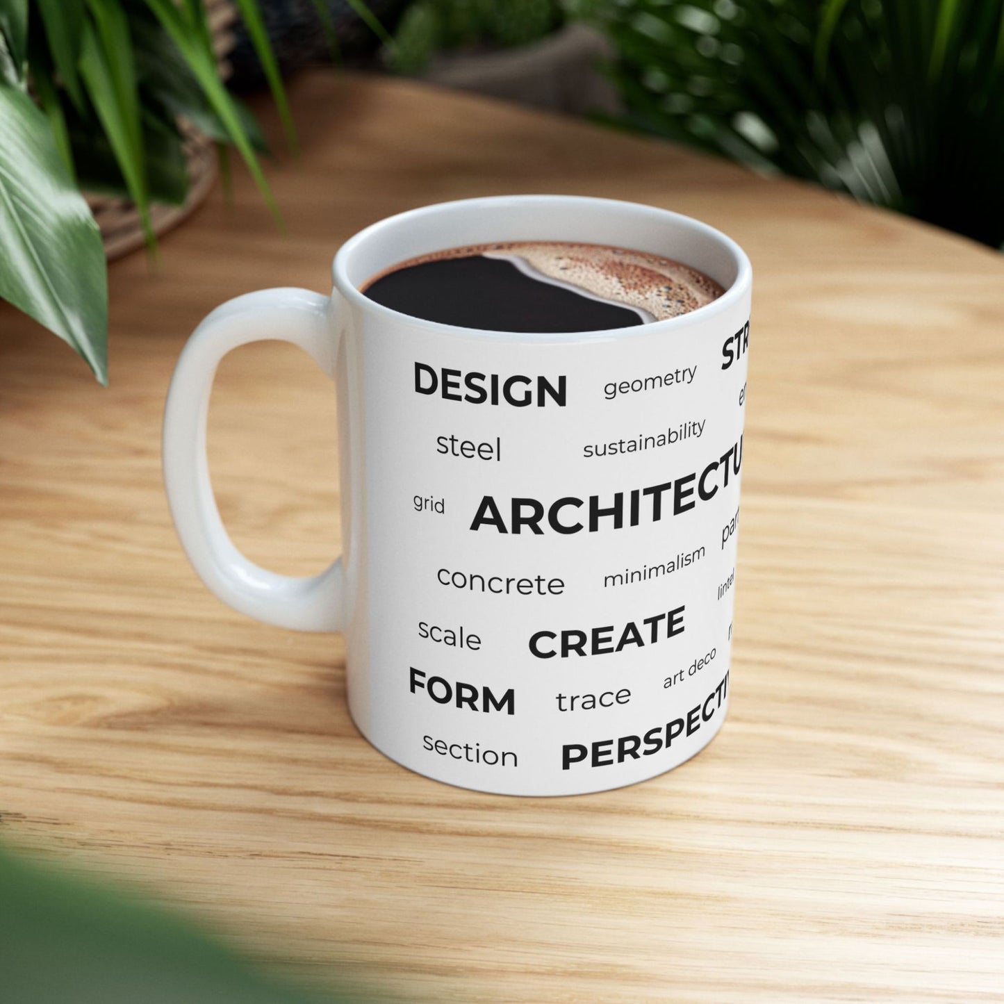 Architect Engineer Word Cloud Mug