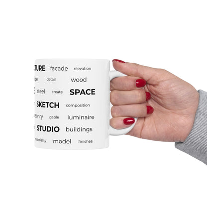 Architect Engineer Word Cloud Mug