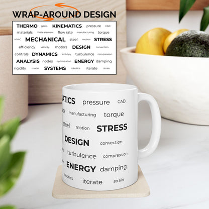 Mechanical Engineer Word Cloud Mug