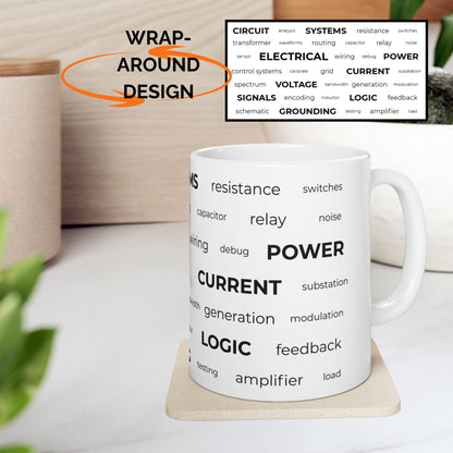 Electrical Engineer Word Cloud Mug