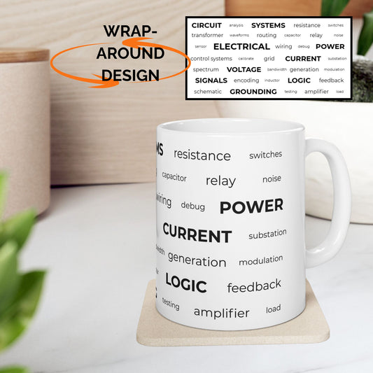 Electrical Engineer Word Cloud Mug