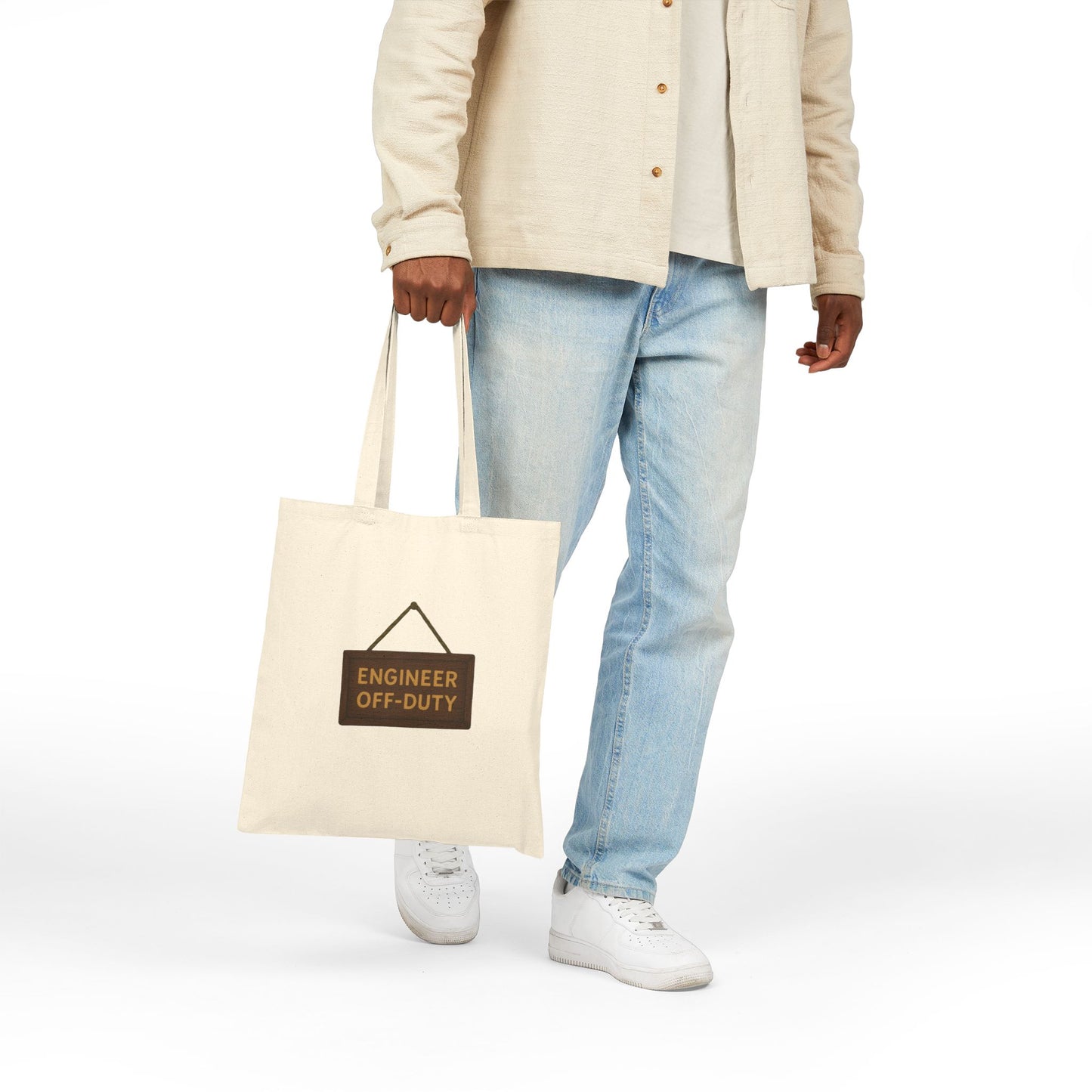 Engineer Off-Duty Woodencore Cotton Canvas Tote Bag