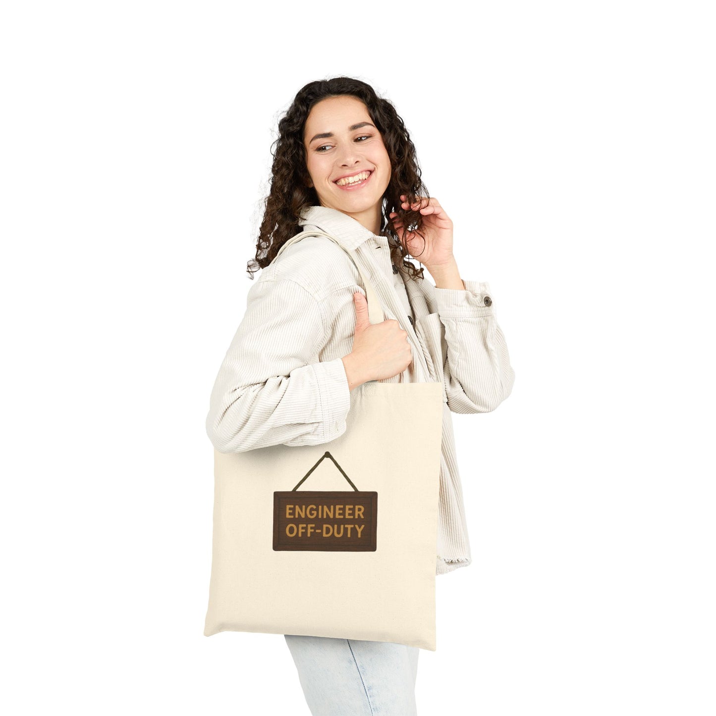 Engineer Off-Duty Woodencore Cotton Canvas Tote Bag